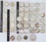Bundesrepublik Deutschland 1948-2001: 3 Münzblätter bestückt mit insg. 56 x 10 DM Gedenkmünzen Olympiade 1974, dabei noch 10 Dollars Montreal und zwei...