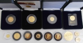 Medaillen: Eine Schachtel mit 13 Medaillen, überwiegend Nachprägungen / Copy wertvoller Gold Münzen aus diversen ABO's bezogen (sehr teuer). 7 davon m...