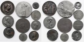 Medaillen alle Welt: Lot 10 Medaillen aus Bronze und Zinn/Blei, u. a. Italien-Mantova, Cecilia Gonzaga (1425-1451), Zinnmedaille 1447 von Pisanello, 8...