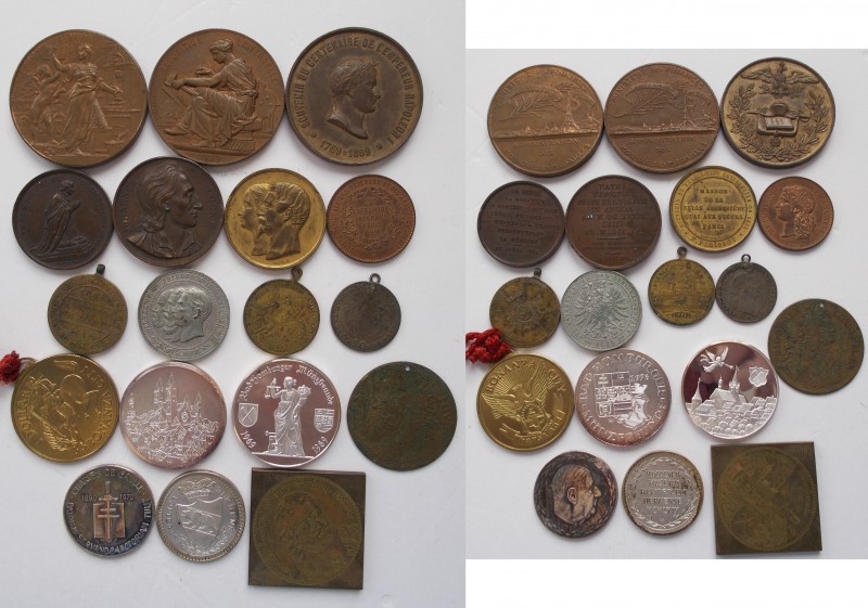 Medaillen alle Welt: Lot 18 Stück, teils Frankreich 19. Jhd., teils modern. Dabe...