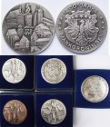 Medaillen Deutschland: Markgröningen, Lot 5 Medaillen, dabei: 4 x 1200 Jahre Markgröningen 779-1979, davon 3 in Silber (Punzierung 1000, jede am Rand ...