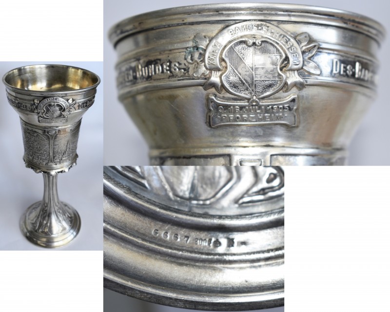 Varia, Sonstiges: Pforzheim: Schützenpokal 1905, 21. Verbandsschiessen des Badis...