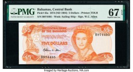 Bahamas Central Bank 5 Dollars 1974 (ND 1984) Pick 45a PMG Superb Gem Unc 67 EPQ. 

HID09801242017

© 2020 Heritage Auctions | All Rights Reserve