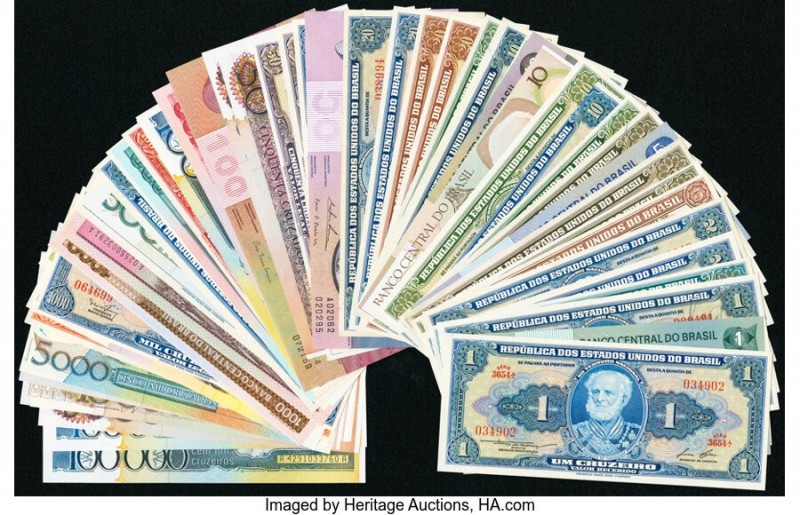 Brazil Group Lot of 56 Examples Extremely Fine-Crisp Uncirculated. The majority ...