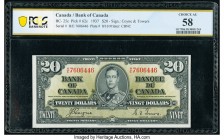 Canada Bank of Canada $20 2.1.1937 Pick 62c BC-25c PCGS Choice AU 58. 

HID09801242017

© 2020 Heritage Auctions | All Rights Reserve