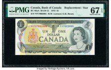 Canada Bank of Canada $1 1973 Pick 85a1* BC-46aA Replacement PMG Superb Gem Unc 67 EPQ. 

HID09801242017

© 2020 Heritage Auctions | All Rights Reserv...