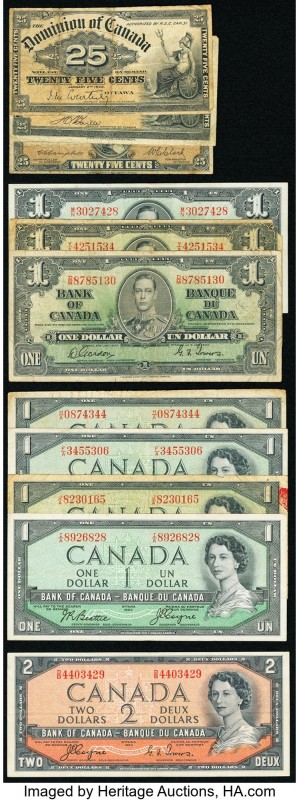 Canada Group Lot of 11 Examples Very Good-Very Fine. 

HID09801242017

© 2020 He...