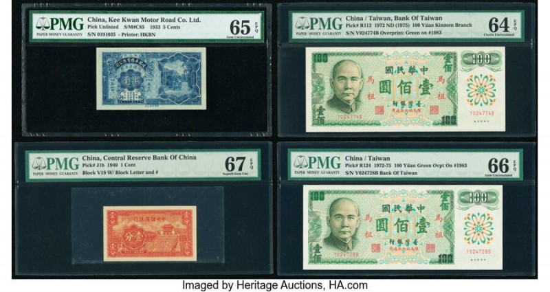 China Kwan Motor Road Co. 5 Cents 1933 Pick UNL PMG Gem Uncirculated 65 EPQ; Chi...