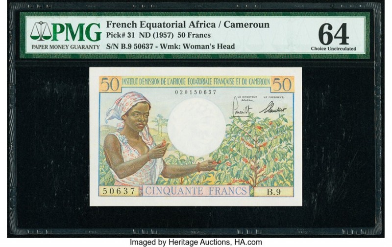 French Equatorial Africa Institut d''Emission de l''Afrique Equatoriale Francais...
