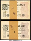 Germany Imperial Bank Note 2 Millionen Mark 1.9.1923 Pick 104a Two Packs Crisp Uncirculated. Although the packs are mostly Uncirculated some of the up...