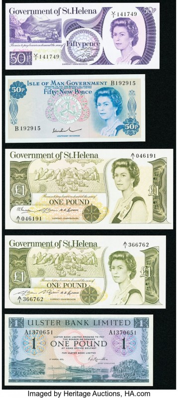 World (Great Britain, Isle of Man, St. Helena & More) Group Lot of 10 Examples A...