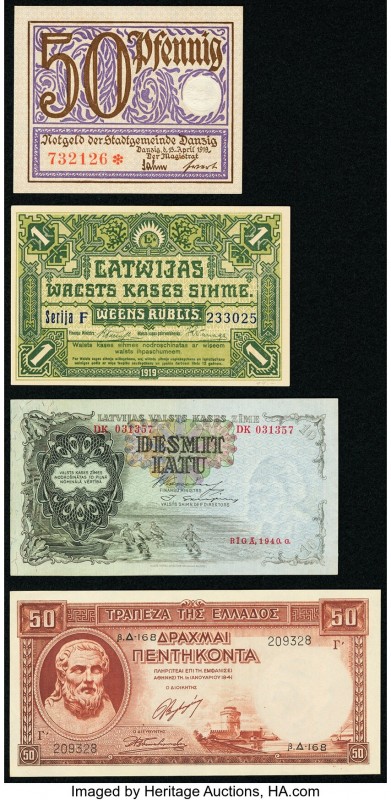 World (Greece & More) Group Lot of 8 Examples About Uncirculated-Crisp Uncircula...