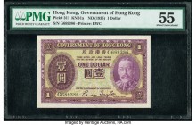 Hong Kong Government of Hong Kong 1 Dollar ND (1935) Pick 311 KNB1a PMG About Uncirculated 55. Minor rust. 

HID09801242017

© 2020 Heritage Auctions ...