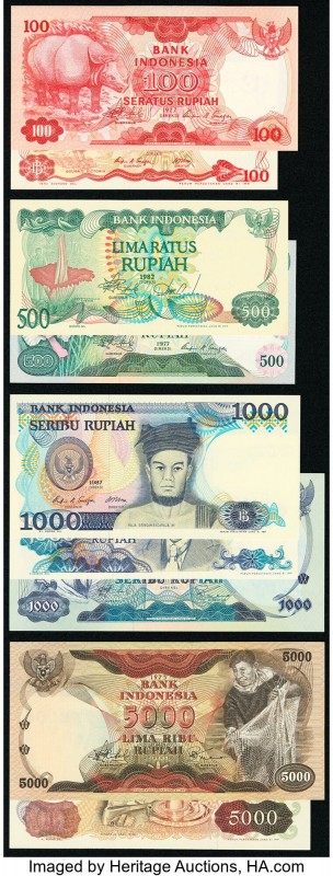 Indonesia Bank Indonesia Group Lot of 9 Examples About Uncirculated-Crisp Uncirc...