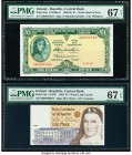 Ireland - Republic Central Bank of Ireland 1; 5 Pounds 8.10.1968; 1994 Pick 64a; 75a Two Examples PMG Superb Gem Unc 67 EPQ (2). 

HID09801242017

© 2...