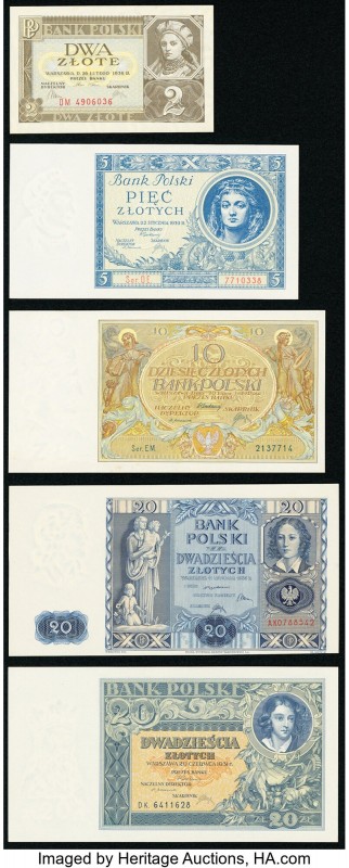 Poland Group Lot of 9 Examples Extremely Fine-Crisp Uncirculated. Possible trimm...