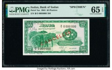 Sudan Bank of Sudan 50 Piastres 1964 Pick 7as Specimen PMG Gem Uncirculated 65 EPQ. Perforated cancelled. 

HID09801242017

© 2020 Heritage Auctions |...