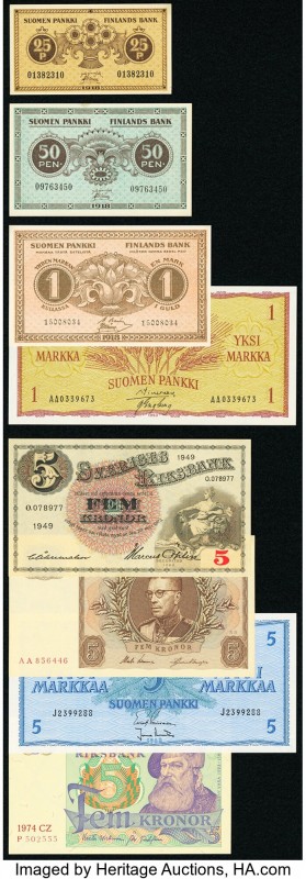 Sweden Group Lot of 15 Examples Extremely Fine-Crisp Uncirculated. Possible trim...