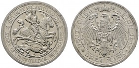 Silbermünzen des Kaiserreiches
Preußen
Wilhelm II. 1888-1918. 3 Mark 1915 A. Mansfelder Bergbau. J. 115.
zaponiert, minimale Randfehler, vorzüglich...