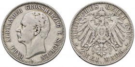 Silbermünzen des Kaiserreiches
Sachsen-Weimar-Eisenach
Carl Alexander 1853-1901. 2 Mark 1892 A. Goldene Hochzeit. J. 156.
leichte Kratzer, sehr sch...