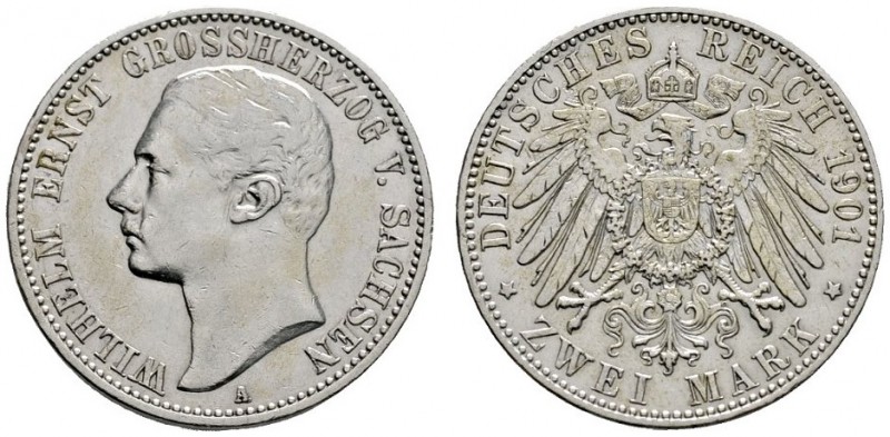 Silbermünzen des Kaiserreiches
Sachsen-Weimar-Eisenach
Wilhelm Ernst 1901-1918...