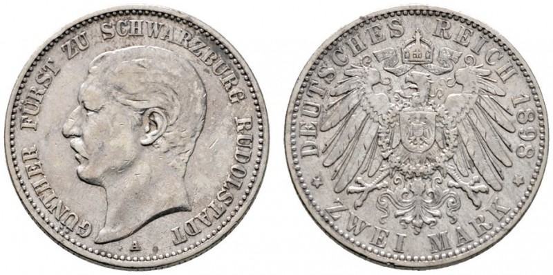 Silbermünzen des Kaiserreiches
Schaumburg-Lippe
Georg 1893-1911. Schwarzburg-R...