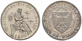 Weimarer Republik
3 Reichsmark 1930 F. Vogelweide. J. 344.
feine Tönung, winzige Haarlinien auf dem Avers, Polierte Platte