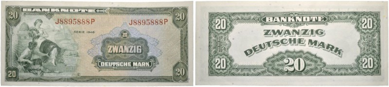 Bank Deutscher Länder
Banknoten
20 Deutsche Mark 1948. Serie J. Ros. 240.
kas...
