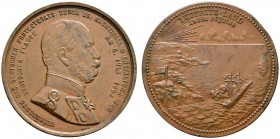 Nebengebiete
Lüderitzland (Angra Pequena)
Bronzemedaille 1884 von Lauer, auf die Verkündung des Deutschen Protektorates über Lüderitzland. Brustbild...