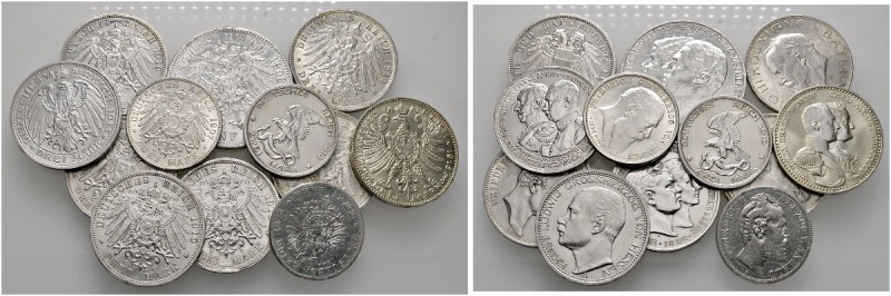Lots
41 Stücke: DEUTSCHES KAISERREICH - Silbermünzen. ANHALT, 2 Mark 1876 A und...