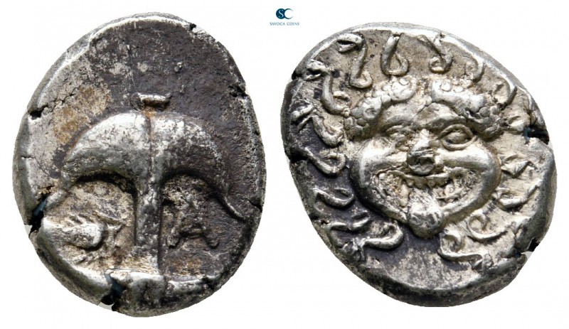Thrace. Apollonia Pontica circa 480-450 BC. 
Drachm AR

15 mm, 3,19 g

Upri...
