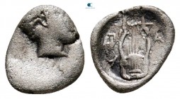 Thessaly. Pagasai 375-350 BC. Hemiobol AR