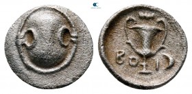 Boeotia. Federal Coinage 395-340 BC. Obol AR