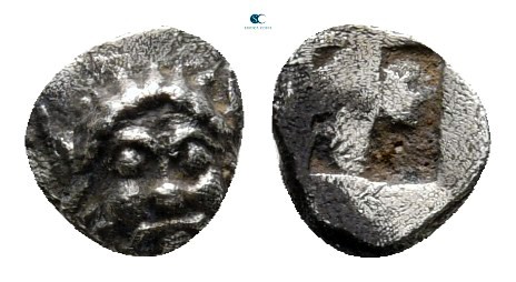 Lesbos. Methymna 480-460 BC. 
Tritartemorion or Hemiobol AR

5 mm, 0,24 g

...