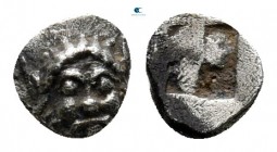 Lesbos. Methymna  480-460 BC. Tritartemorion or Hemiobol AR