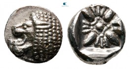 Ionia. Miletos  525-475 BC. Diobol AR