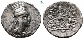 Kings of Armenia. Artaxata. Tigranes II "the Great" 95-56 BC. Dated RY 36 (61-60 BC). Drachm AR