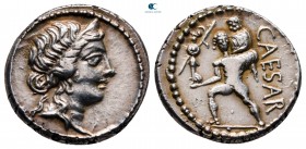 The Caesarians. Julius Caesar 49-48 BC. Military mint travelling with Caesar in North Africa. Denarius AR