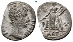 Augustus 27 BC-AD 14. Lugdunum (Lyon). Denarius AR