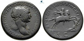 Trajan AD 98-117. Rome. Sestertius Æ