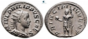 Philip II, as Caesar AD 244-246. Rome. Antoninianus AR