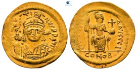 Justin II AD 565-578. Constantinople. 9th officina. Solidus AV