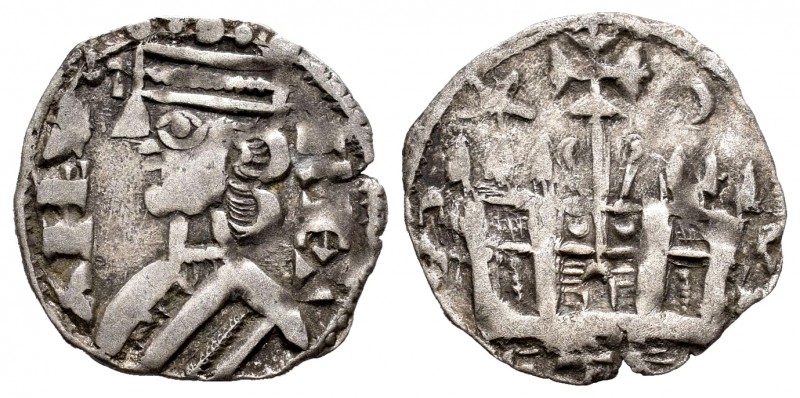 Reino de Castilla y León. Alfonso VIII (1158-1214). Dinero. Burgo de Osma. (Baut...