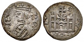 Reino de Castilla y León. Alfonso VIII (1158-1214). Dinero. Segovia. (Bautista-321.1). (Abm-203). Ve. 0,91 g. Estrella y S sobre el castillo. Leyenda ...