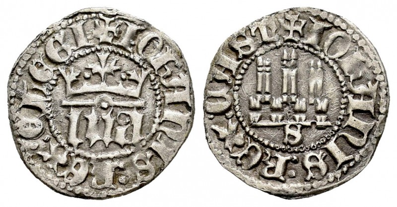 Reino de Castilla y León. Juan I (1379-1390). 1/6 de real. Sevilla. (Bautista-80...