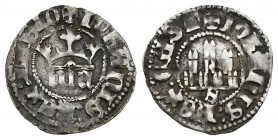 Reino de Castilla y León. Juan II (1406-1454). 1/6 de real. Sevilla. (Bautista-805 variante). Ag. 0,59 g. S bajo el castillo. Variante por leyenda ter...