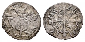 Reino de Castilla y León. Alfonso IX (1188-1230). Óbolo. Marca de ceca: E. (Bautista-237). Ve. 0,37 g. Muy rara. MBC. Est...300,00. /// ENGLISH: Kingd...