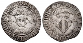 Corona de Aragón. Fernando I. 1 real. (1412-1416). Valencia. (Cru-773.3). (Cr C.G-2820d). Anv.: +FERDINAD9: DI: GRA: REX: ARAGO. Rev.: +VALENCIE: MAIO...