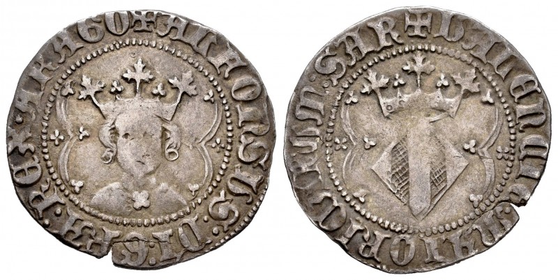 Corona de Aragón. Alfonso V (1416-1458). 1 real. Valencia. (Cru-864.2). (Cr C.G-...