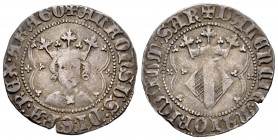 Corona de Aragón. Alfonso V (1416-1458). 1 real. Valencia. (Cru-864.2). (Cr C.G-2097d). Anv.: +ALFONSUS: DI: GRA: REX: ARAGO. Rev.: +VALENCIE: MAIORIC...